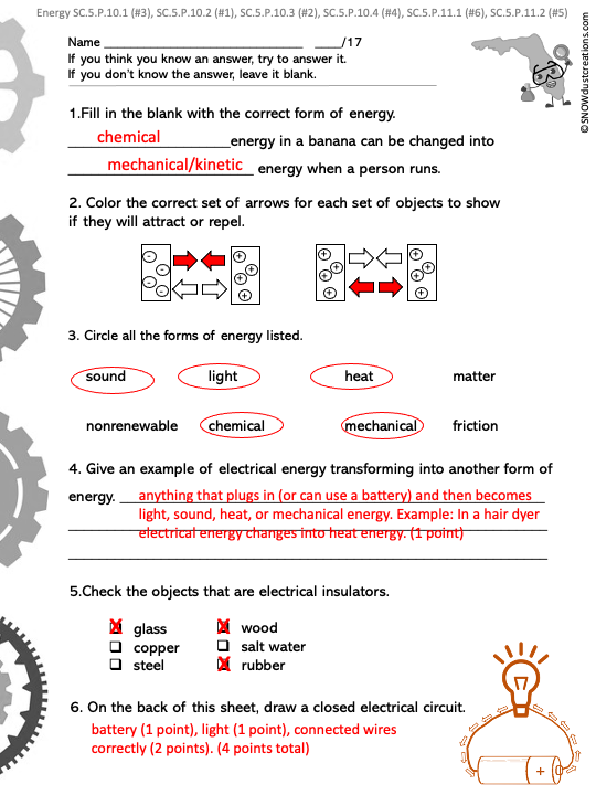 assessment worksheet example